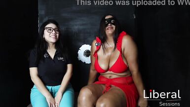 Interview with a busty MILF Marina and Mario, two amateur gloryhole interviewees