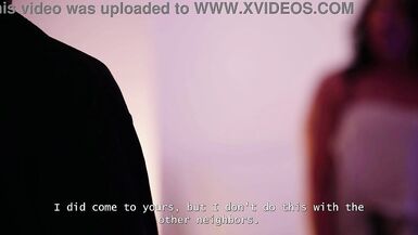 My neighbor's hot MILF flirts with me in the elevator, so I pay her a visit for some innocent fun.