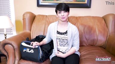 Jae Scott goes wild with dildo, deepthroats & gets pounded hard in POV