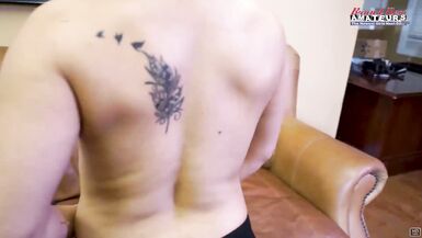 Jae Scott goes wild with dildo, deepthroats & gets pounded hard in POV