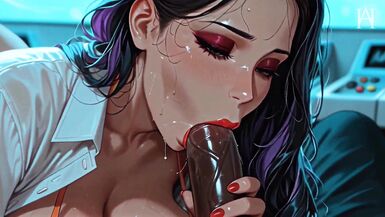 Regarde Arcade Attraction : MILF canon suce une grosse bite noire dans la salle de jeux - [IA]