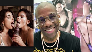 Petite Asian teen begs for a hard cock in her tight bald pussy, and two milfs give it to her