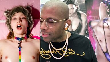 Petite Asian teen begs for a hard cock in her tight bald pussy, and two milfs give it to her