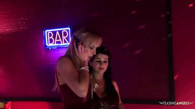 Blonde and Brunette MILFs in Strip Club DP with Tony James & Paul Chaplin