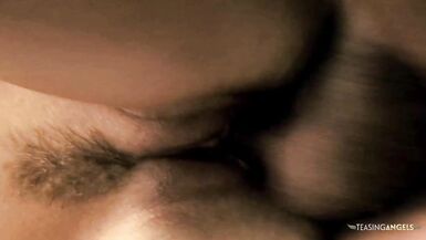 Claudia Adams moans with pleasure as she takes two hard cocks in her tight holes and gets a messy facial