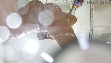 Farfalla Lover's golden shower compilation - femdom housewife pissing on body and tits in public