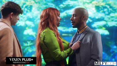 Watch Dwayne Foxxx & Parker Ambrose destroy MILFY married Redhead Lauren Phillips with DP