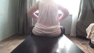 Milf Big Tits goes behind the scenes and teases her big natural tits