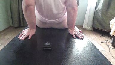 Milf Big Tits goes behind the scenes and teases her big natural tits