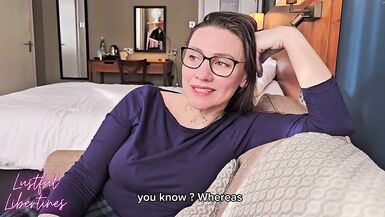 Amy Lustful Libertines & stepson get taboo with stepmom's bareback blowjob - 5 image
