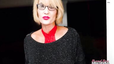 Diana, the busty blonde MILF, deepthroats and takes it hard in POV doggystyle action!