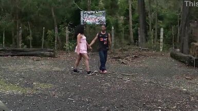 Andromeda Hot gets a wild surprise from a horny dude while alone in the woods