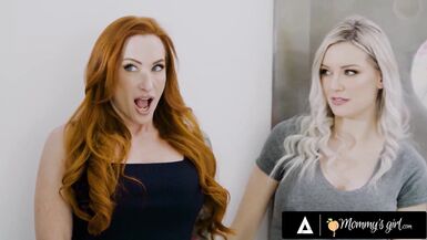 Sophia, Kenzie & River's steamy threesome with strap-on action