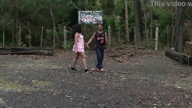 Markus Brown & Andromeda Hot take risky outdoor BJ & cum in a curvy bbw's ass