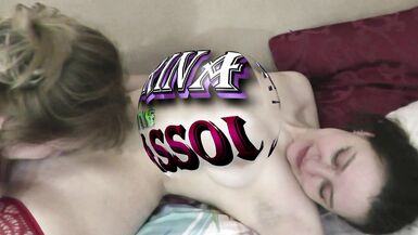 Kinky MILF Konstanzia dominates and kisses her blonde step-daughter's big pussy in bedroom