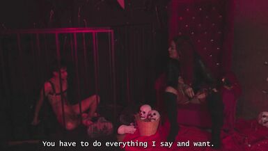 ChristyEvans dominates with a strapon while Danny Mast watches in humiliation