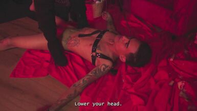 ChristyEvans dominates with a strapon while Danny Mast watches in humiliation