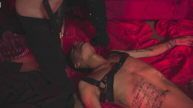 ChristyEvans dominates with a strapon while Danny Mast watches in humiliation