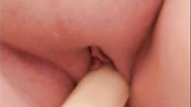 MILF BBW Stretches Holes with Suction Dildo in Shower - 1 image