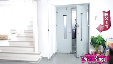 Leine Rebel's shaved pussy becomes a sex toy for Papi Rodriguez in rough foreplay