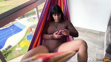 Watch Sayafit, the Colombian MILF, pound Brian Evansx's ass with her big butt in POV Latingirl action