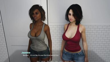 Hot MILFs in Jacuzzi and Bathroom - Two kinky games played in Ecchi fashion