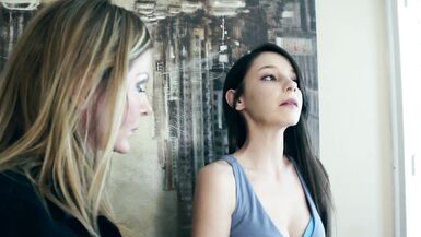 Sexy stepmom Amber Michaels & Rilee Marks in hot lingerie & stockings