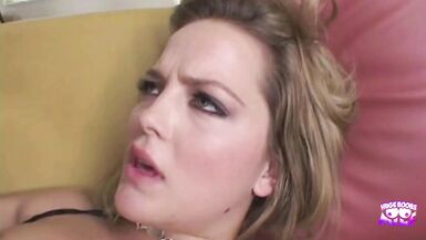 Alexis Texas in lingerie gets pounded by a thick hard cock and takes a hot facial