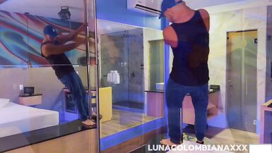 Luna Colombiana feeds her stripper's big tits & gets her pregnant body pounded while milking his cock