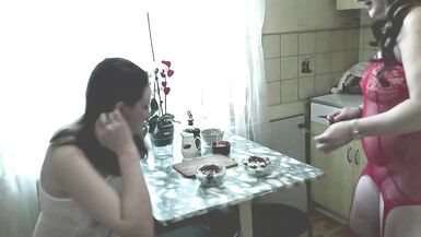 Assol26 & Konstanzia: Two kinky girls make a cake and share a steamy kiss in the kitchen