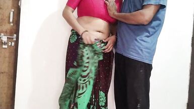 Hunter and Sonus Big-Tits-Putz gibt Saabji ein Morgen-Creampie - 1 image