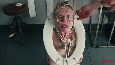 Rebel Rhyder swallows loads & gets rough face fucking & ass pounding in human toilet