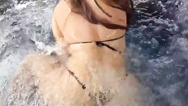 Alevalsex and Dweybigass take a wild ride in the water with a horny MILF with a huge ass