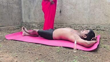 Nilmini Sheron and Dushantha Don take turns deepthroating and fucking their boss's huge Indian cock