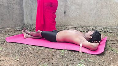 Nilmini Sheron and Dushantha Don take turns deepthroating and fucking their boss's huge Indian cock