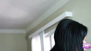 Alex Gonz's massive tits bounce as she gets her tight pussy drilled by a huge dick