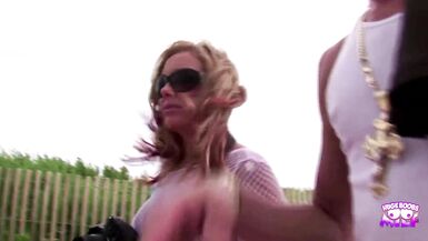 Enzo Lorenzo & Nikki James get their tight holes drilled hard on bed