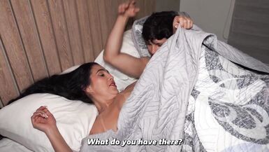 Sarah Black and her well-endowed stepson share a hotel bed and end up fucking like crazy! - 7 image