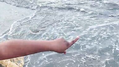 Stepmom Jean Juega gets her tight pussy drilled on the beach by Andrea Ortiz - 1 image