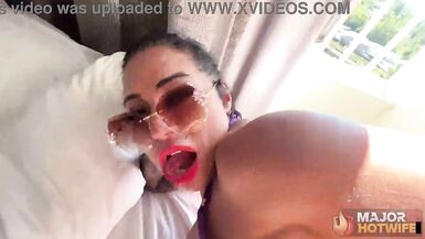 Monica Santhiago and Rome Major's steamy hotel POV with curvy MILF pussy fucking
