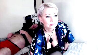 Peter Stone bangs AimeeParadise in front of the webcam camera, cheerfully satisfying her every desire! - 1 image