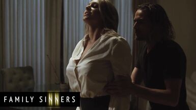 Tyler Nixon and Kayley Gunner: MILF's Big Tits and Ass Spanked in Smoking Hot Smoking Session