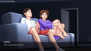 Belle-mère Summertime Saga rejoint son beau-fils pour une session masturbation 3D torride - Summertime Saga 25 Par DarkCookie