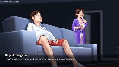 Üvey Anne Summertime Saga, ateşli bir 3D mastürbasyon seansı için üvey oğluna katılıyor - Summertime Saga 25 By DarkCookie