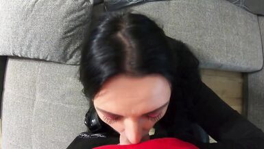 Watch MILF MilfyCalla get her tight ass drilled and covered in cum after deepthroating The Bad Guy's big cock - 12 image