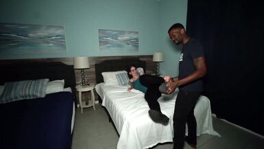 Watch Christina Sapphire's perky tits bounce as young black neighbor Matt Bishop pounds her raw