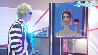 Nicole Aria, Harley Haze & Nick Strokes have a wild cosplay threesome with big tits stepmom and Wednesday Addams