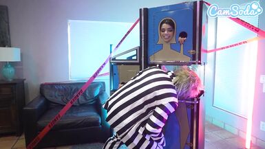 Nicole Aria, Harley Haze & Nick Strokes have a wild cosplay threesome with big tits stepmom and Wednesday Addams