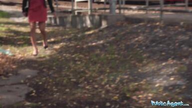 Diana Lawrence, the French MILF with big natural boobs, gets picked up and fucked outdoors