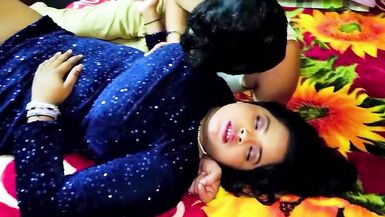 Watch Mampi's Indian wedding anniversary as she deepthroats like a pro & gives a risky handjob